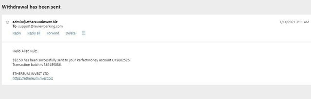 Ethereuminvest withdrawal