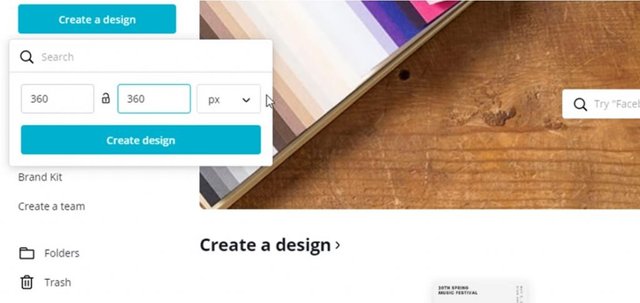 Picture of canva.com creating a design