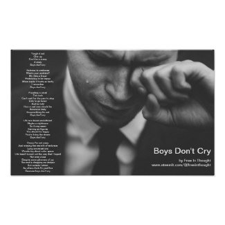 Boys Don't Cry (Original Poetry Artwork) Poster