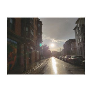 Sunny Rain- Dawn Land Nature Photography Canvas Print