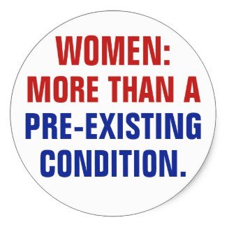 Women More Than a Pre-Existing Condition TrumpCare Classic Round Sticker