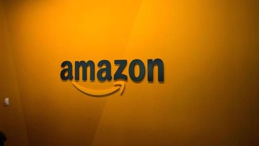 An Amazon logo is usually seen inside the Amazon corporate headquarters on June 16, 2017 in Seattle, Washington.