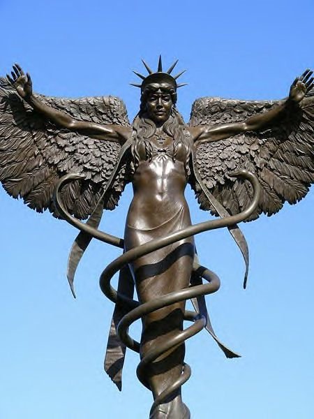 Winged statue of liberty Astarte