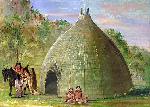 native american lean to shelter clipart