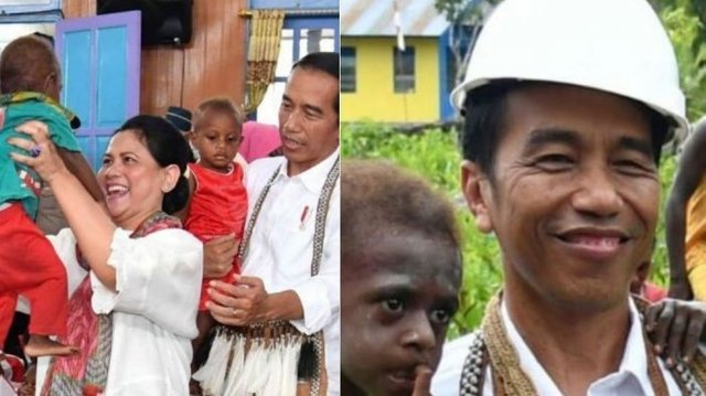 Begini Perbedaan Ekspresi Bocah Ketika Digendong Jokowi dan Prabowo