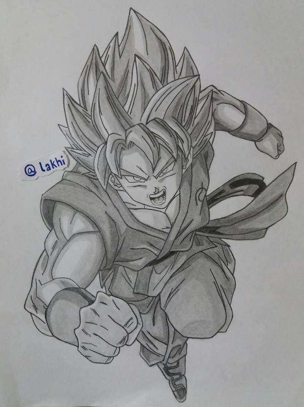 Drawing Goku from the Dragon Ball series. — Steemit