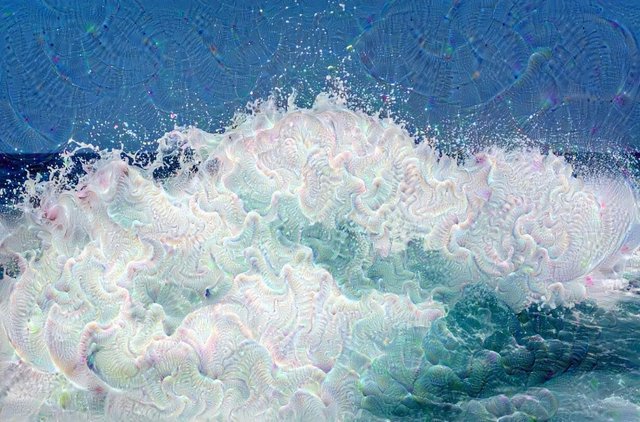 Dream Art of Foamy Waves