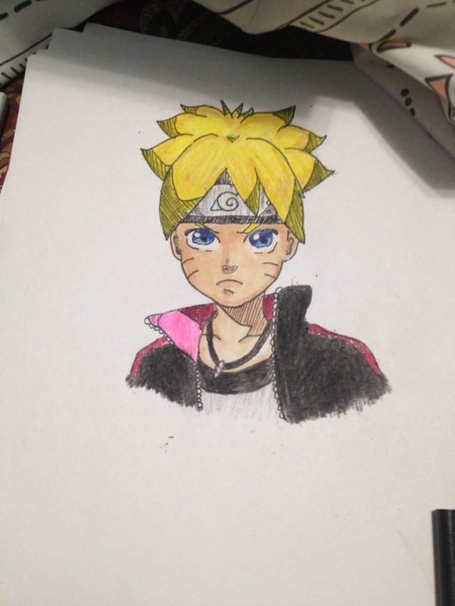 How to draw Boruto Uzumaki easy 