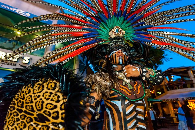 playa del carmen maya street performer.jpg