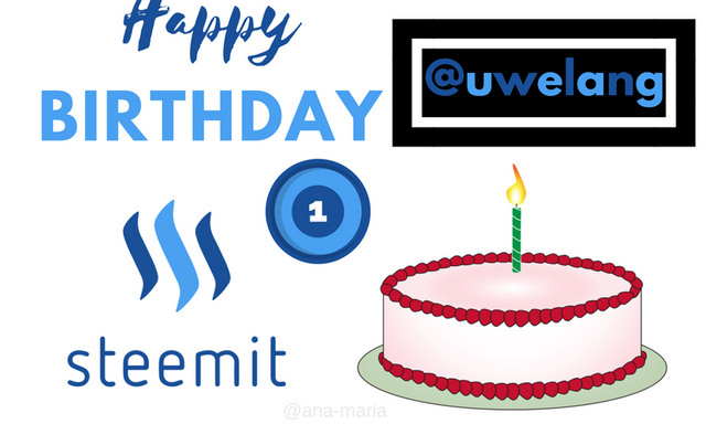 Happy 1st Steemit Birthday UweLang