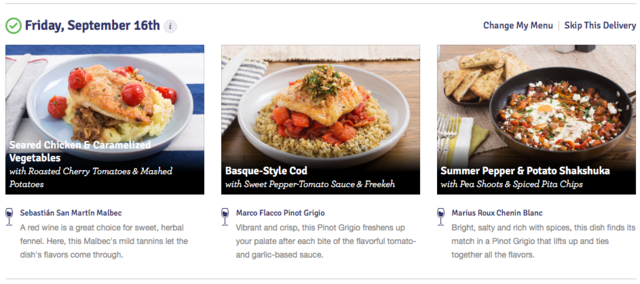 3 blue apron meals