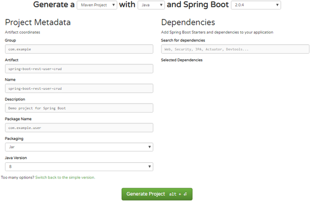 RESTful API Example with Spring Data REST, Spring Boot Tutorial