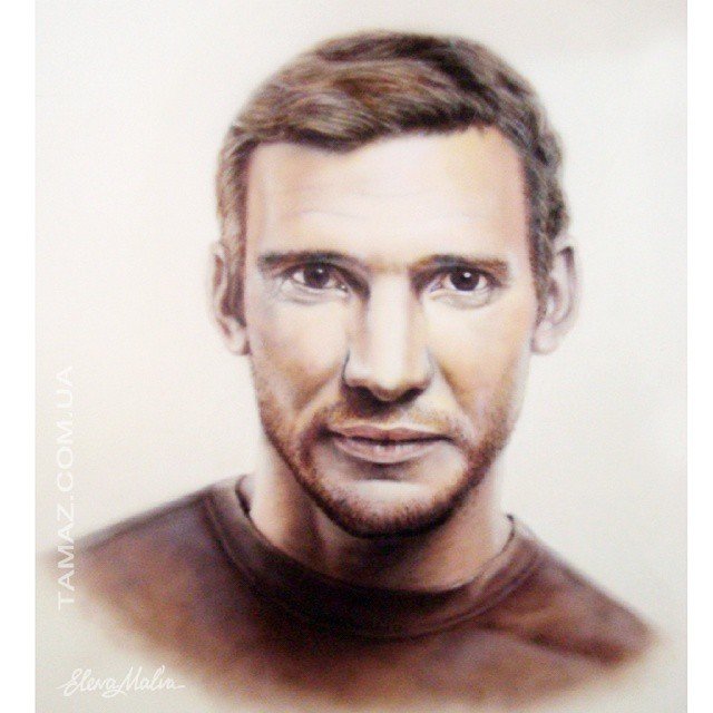 My Job Football Player Andriy Shevchenko A Painting In The Technique Of Airbrushing Is Drawn Steemit