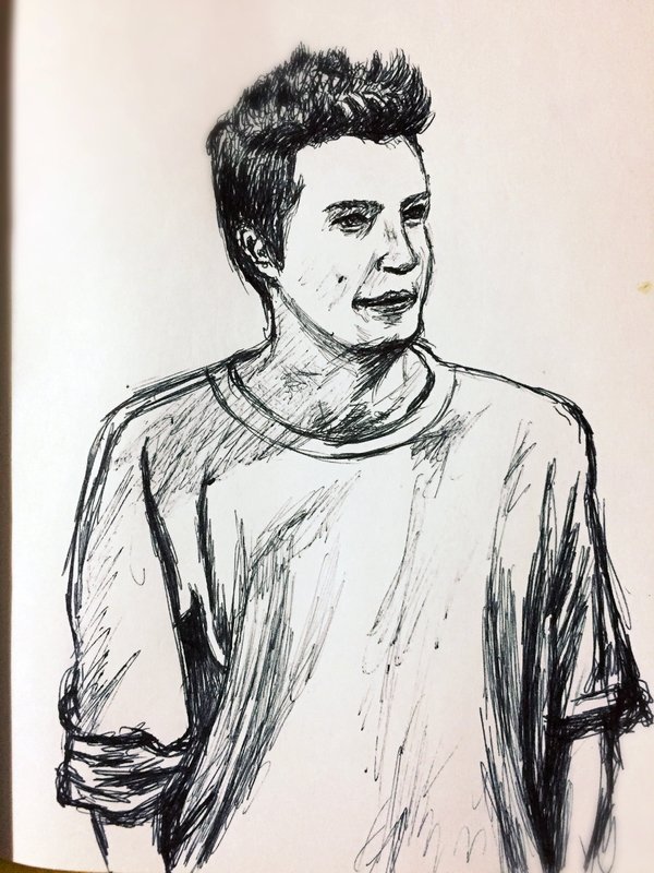 Chandler from FRIENDS show  Friends show Male sketch Sketches