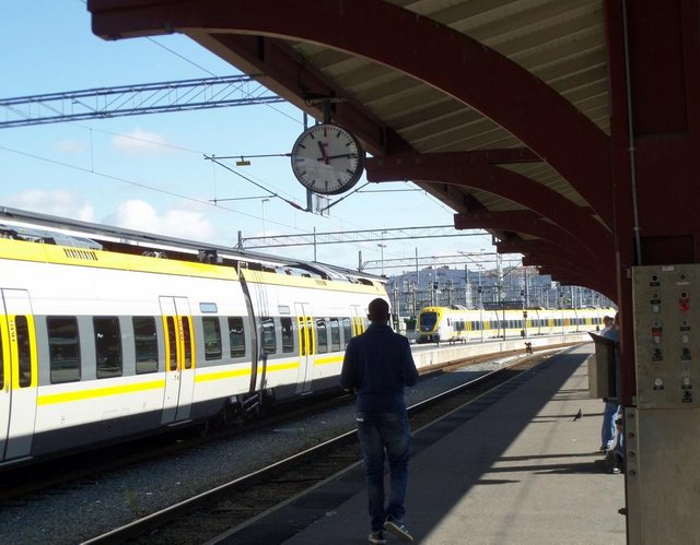 Trains at Gothenburg station