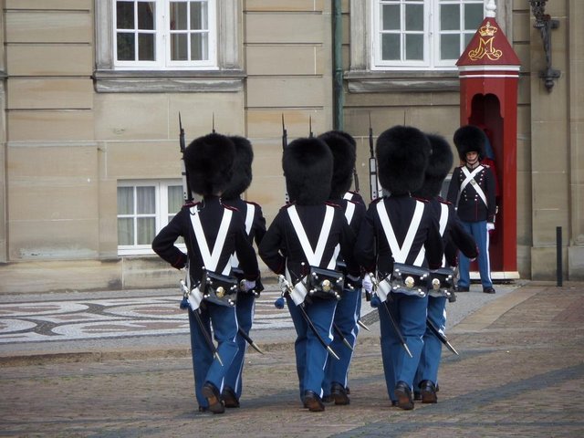 Danish Royal Guard rifle squad