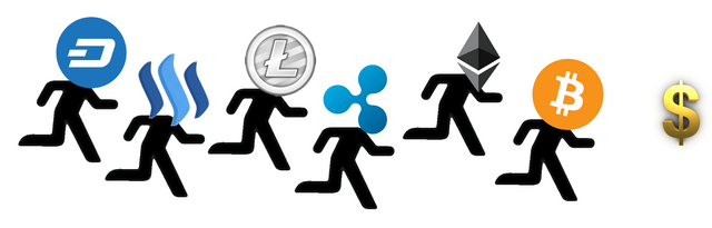 Cryptocurrencies Chasing Money