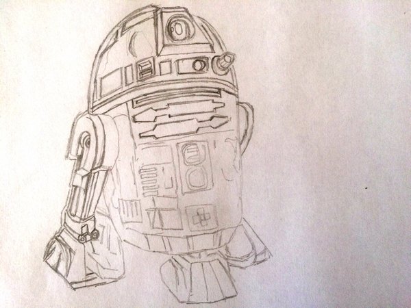 r2d2 pencil drawing