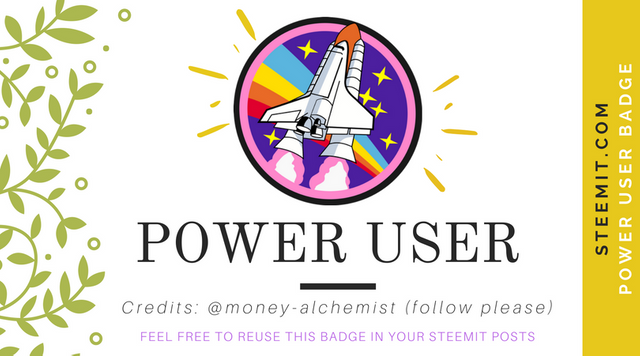 POWER USER badge