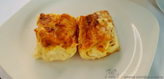 cream gratinated cheese strudel