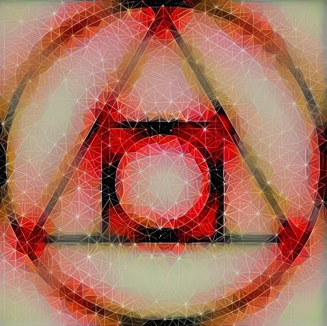 “Squaring the Circle” alchemical symbol for creation of the philosophers stone