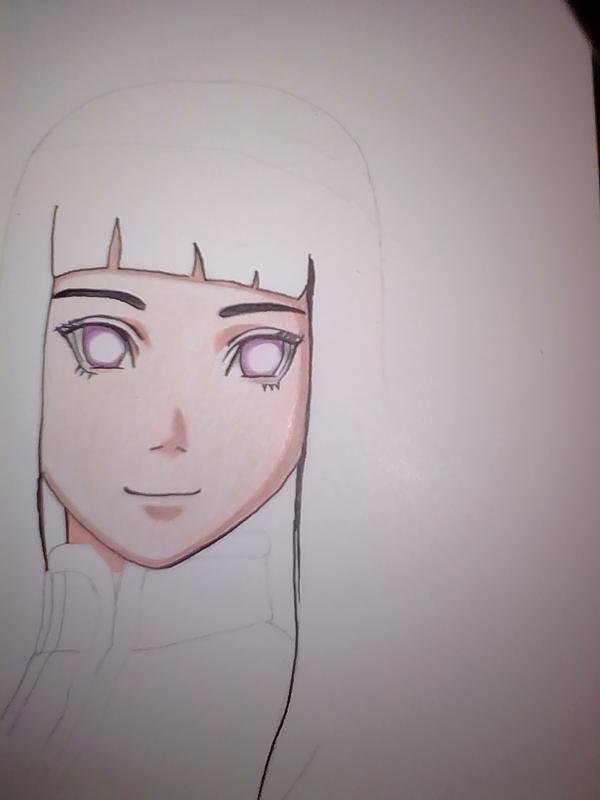 Dibujando a Hinata Hyuga — Steemit