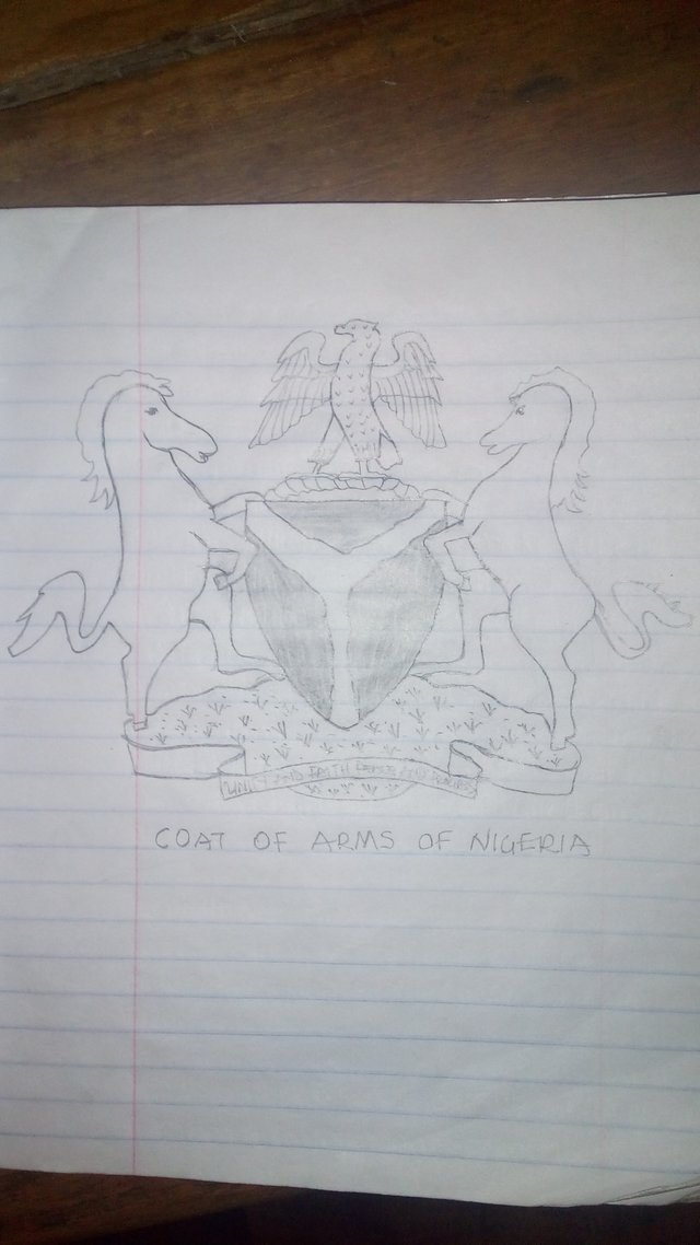 How To Draw Nigerian Coat Of Arms How To Draw The Coat Of Arms Of Nigerian Step By Step