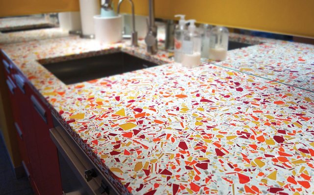 Glass Recycled Surfaces Customizable Eco Friendly Countertops