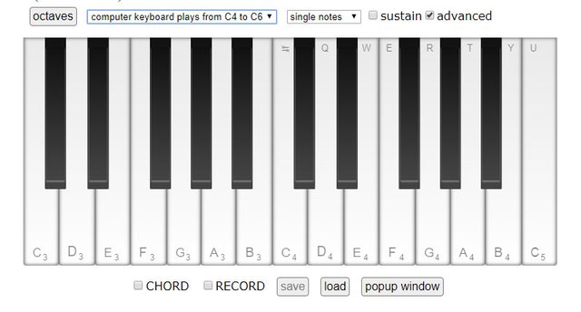 Virtual Piano Online Play Single Notes Chords With Keyboard