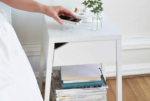 Ikea nordli wireless on sale charging bedside table