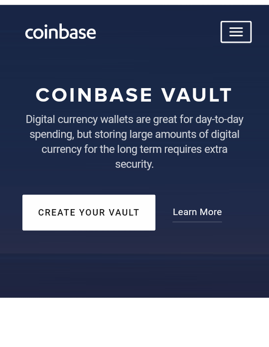 Coinbase Vault Bitcoin Wallet For Larger Amounts Steemit - 