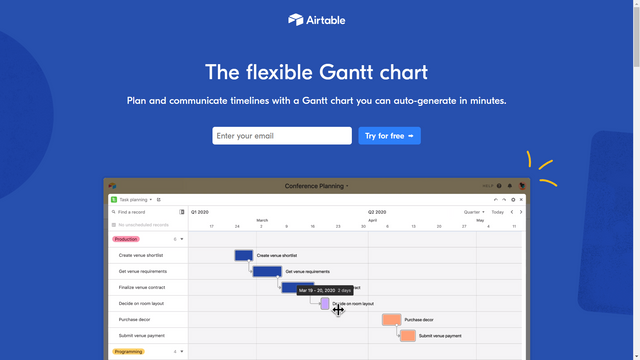 Gantt Chart Airtable