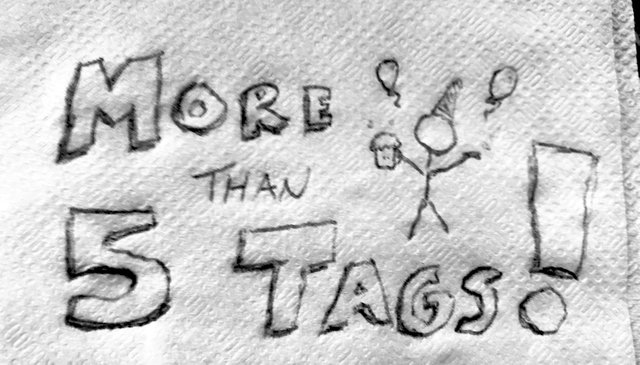 More than five tags are now possible