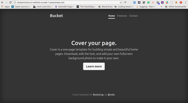 s3 bucket website index.html