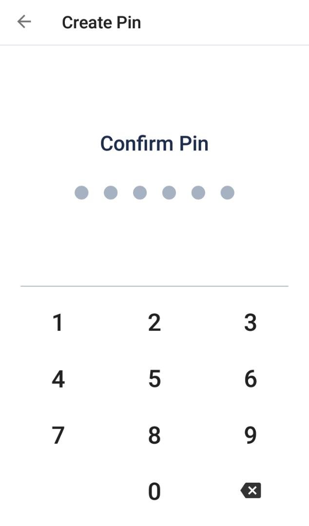 Confirm Pin