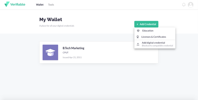 Verifiable wallet