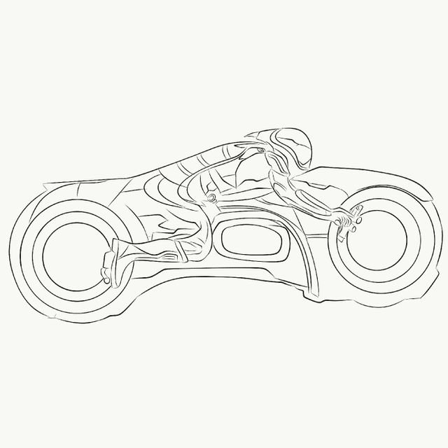 tron bike drawing