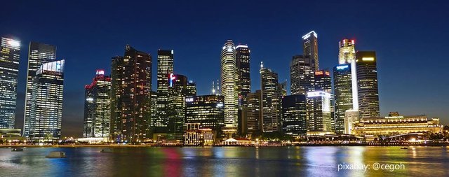 Image of Singapore at night