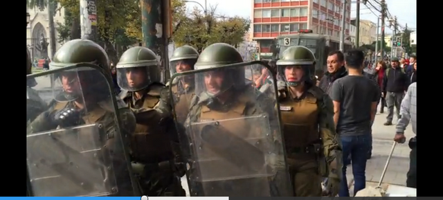 Riot Police In Chile