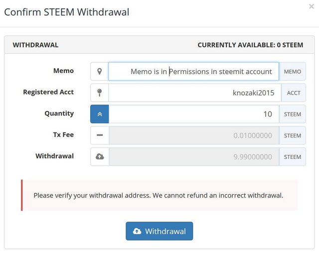 steem withdraw