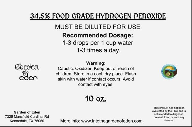 Hydrogen Peroxide Dilution Chart