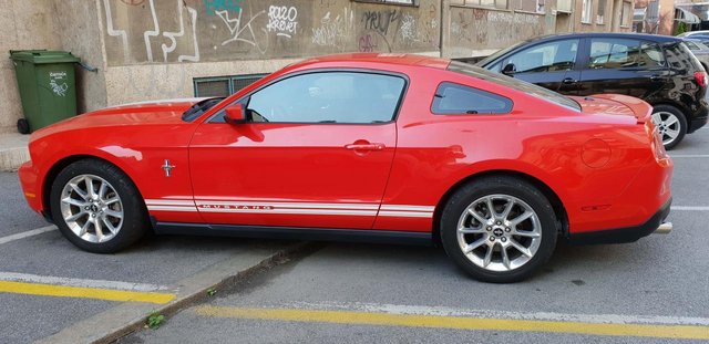 Red Ford Mustang