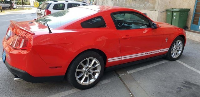 Red Ford Mustang