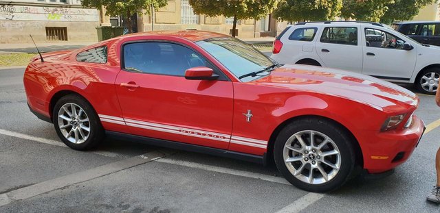 Red Ford Mustang