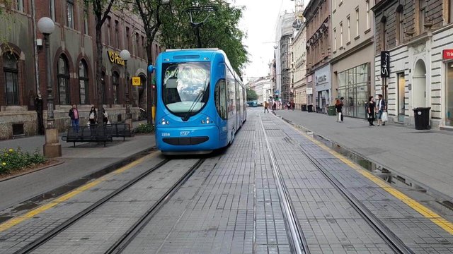 Tram in Jurisiceva street - Zagreb