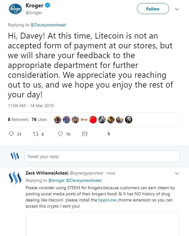 I Told Kroger Grocery Store Company To Consider Using Steem | Earn bitcoin on instagram I Told Kroger Grocery Store Company To Consider Using Steem!    -