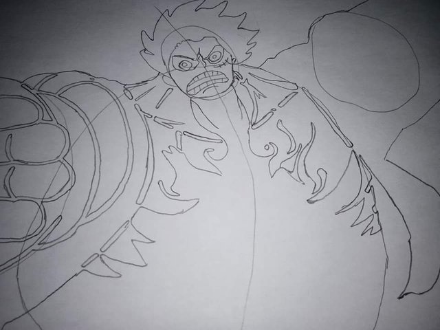 My Drawing Of Monkey D Luffy S Gear 4 With Step By Step Process Steemit My Drawing Of Monkey D Luffy S Gear 4 With Step By Step Process Steemit