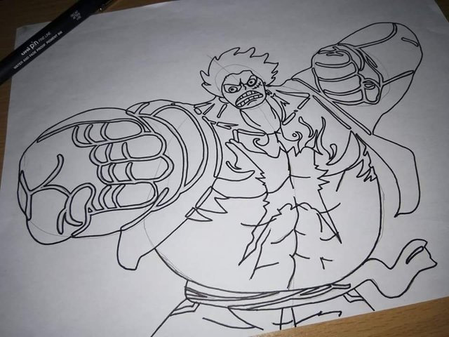 My Drawing Of Monkey D Luffy S Gear 4 With Step By Step Process Steemit My Drawing Of Monkey D Luffy S Gear 4 With Step By Step Process Steemit