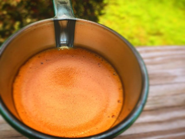 Yin Yang swirl I put in my espresso this morning