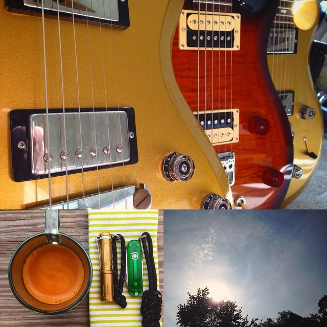 PRS Guitars, Espresso, and Swiss Army. Perfect...